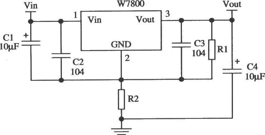 由W78&#215;&#215;构成的提高输出电压的应用电路
