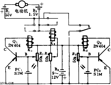 手电筒控制模型电动机电路图
