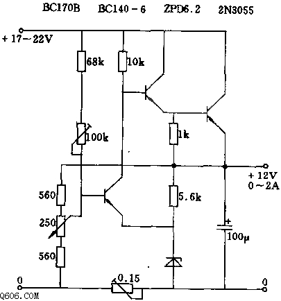 电压放大器的串联稳压电路图