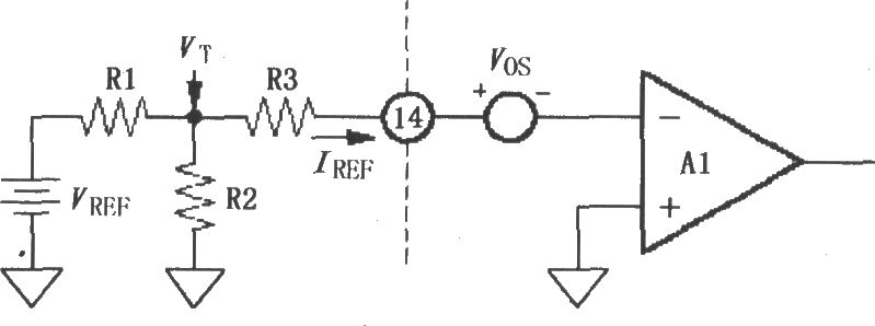 LOG100输入端的基准电流的“T”型网络电路