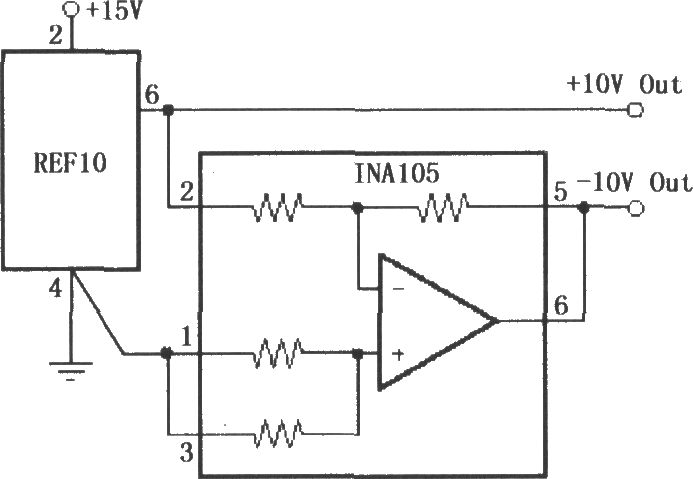 ±l0V精密电压基准源(INA105)