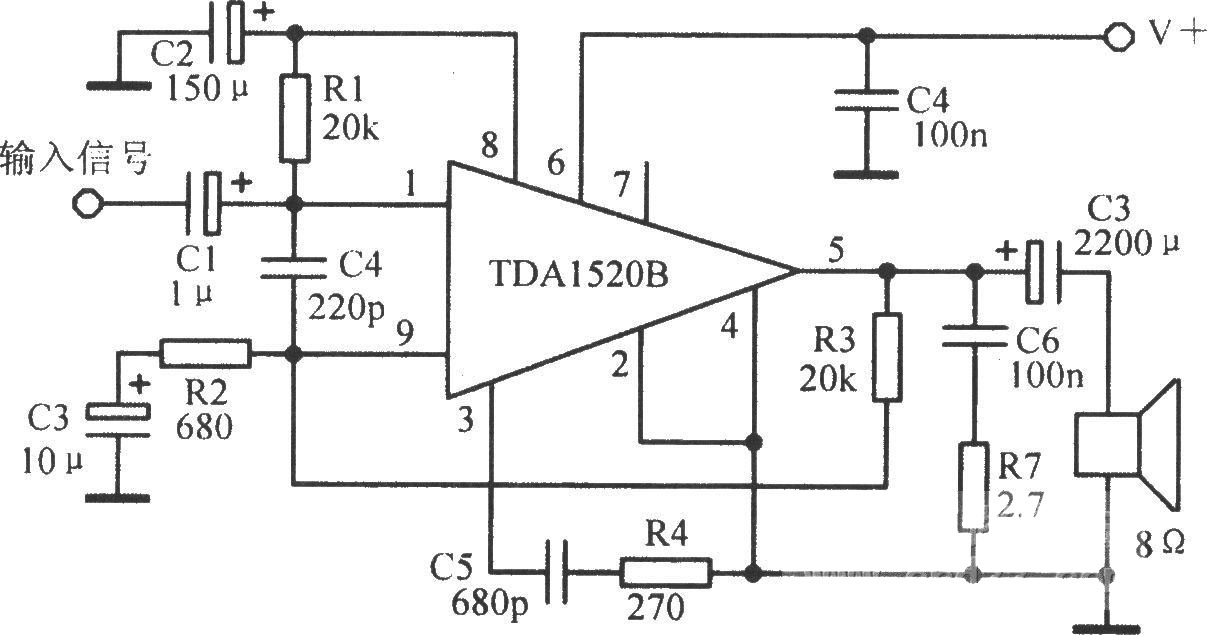TDAl520B典型应用电路