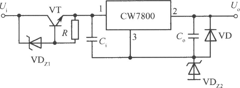 CW7800构成的高输入-高输出集成稳压电源电路之四