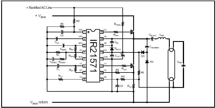 R21571直管型集成电路电子镇流器