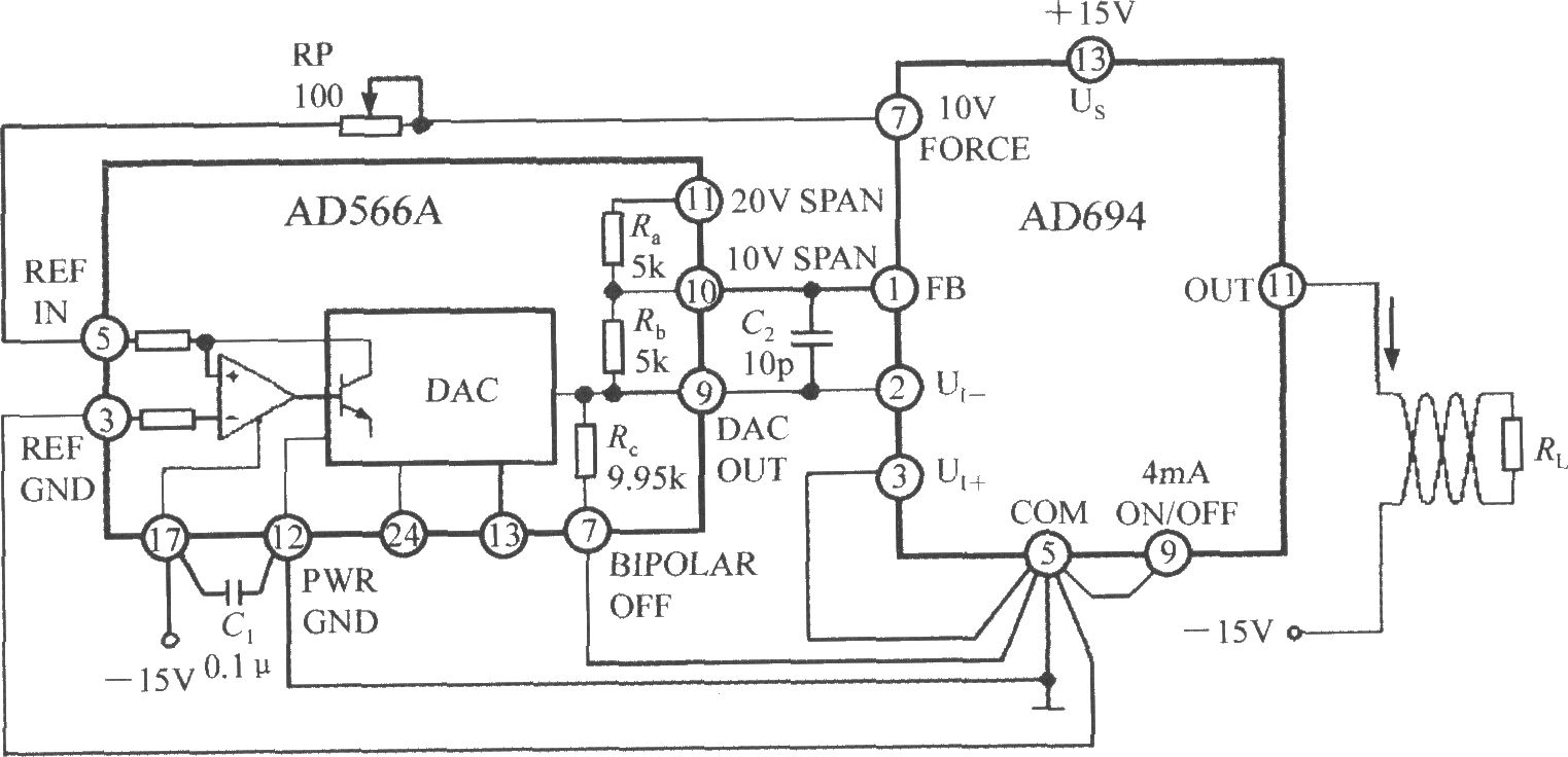 多功能传感信号调理器AD694用作数／模转换器(D