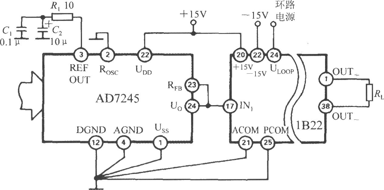 D／A转换器的电流环接口(隔离式可编程电压/电流