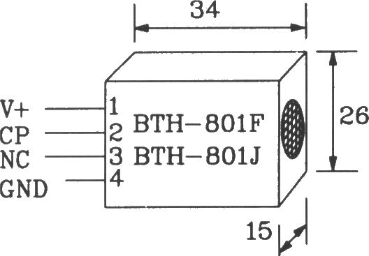 BTH-801F/BTH-801J红外遥控发射、接收模块应用电路图
