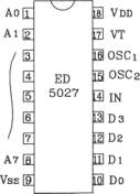 ED5026/5027构成红外遥控编码、译码电路图