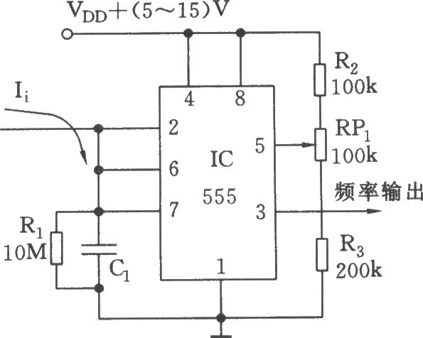 简易电流／频率转换器(555)
