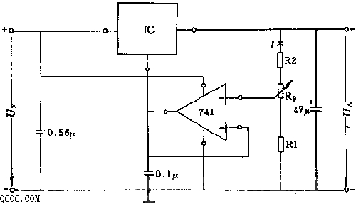 输出电压可调的稳压电路图